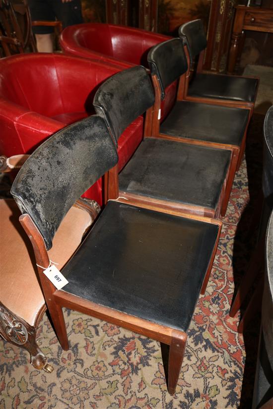Six Deco style chairs